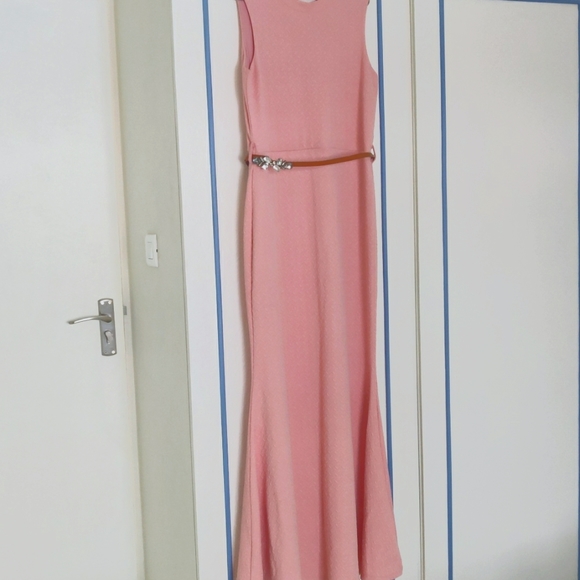 🆕 AND fishtail gown in pastel pink, XL